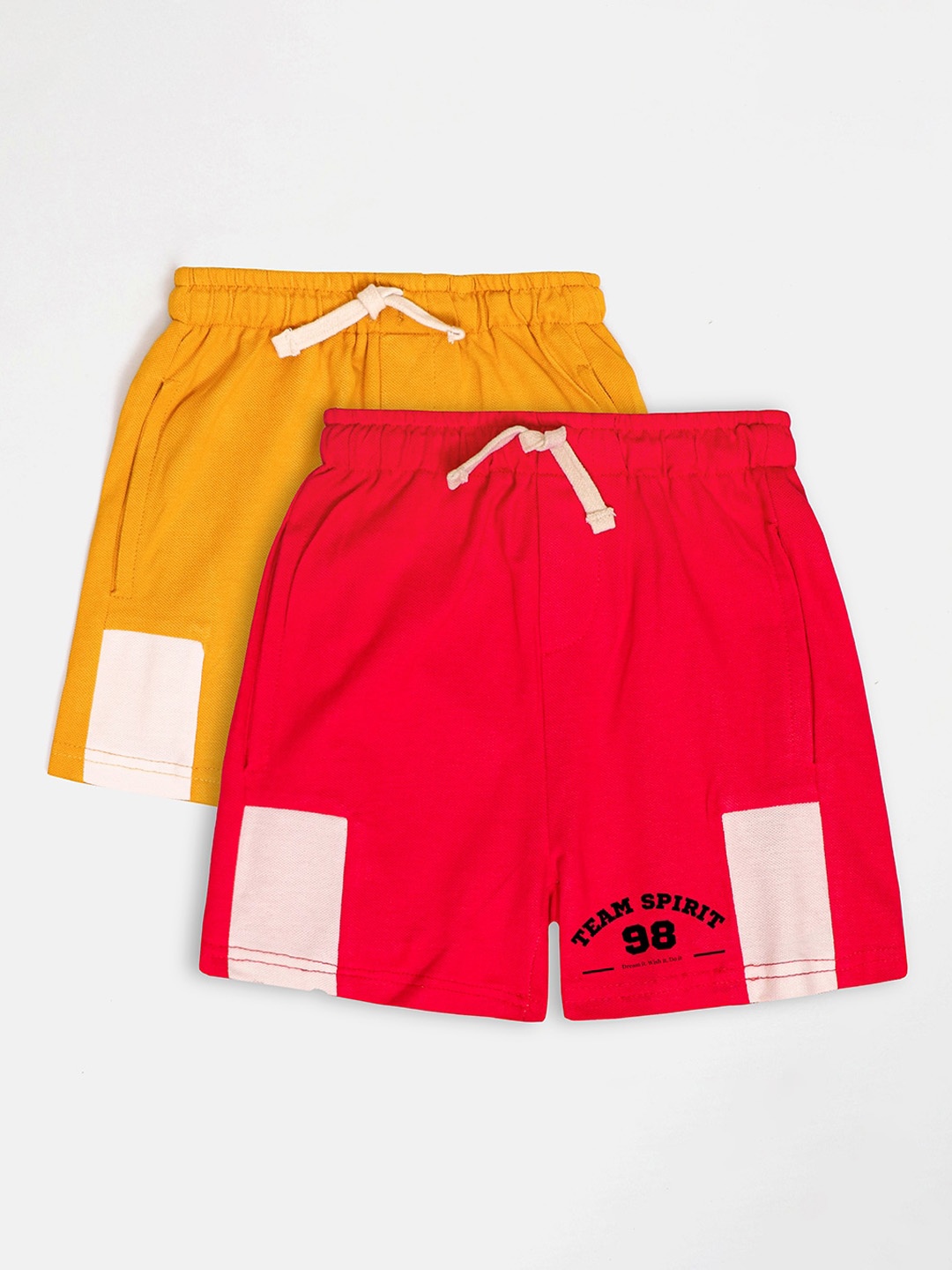 

Whistle & Hops Boys Pack Of 2 Pure Cotton Shorts, Red