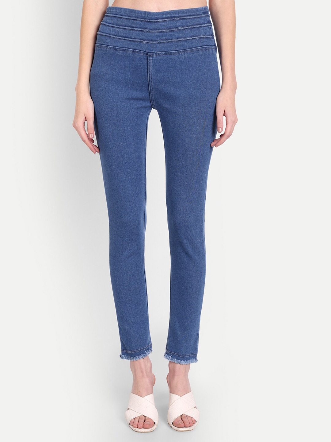 

BAESD Regular Fit Cotton Jeggings, Blue