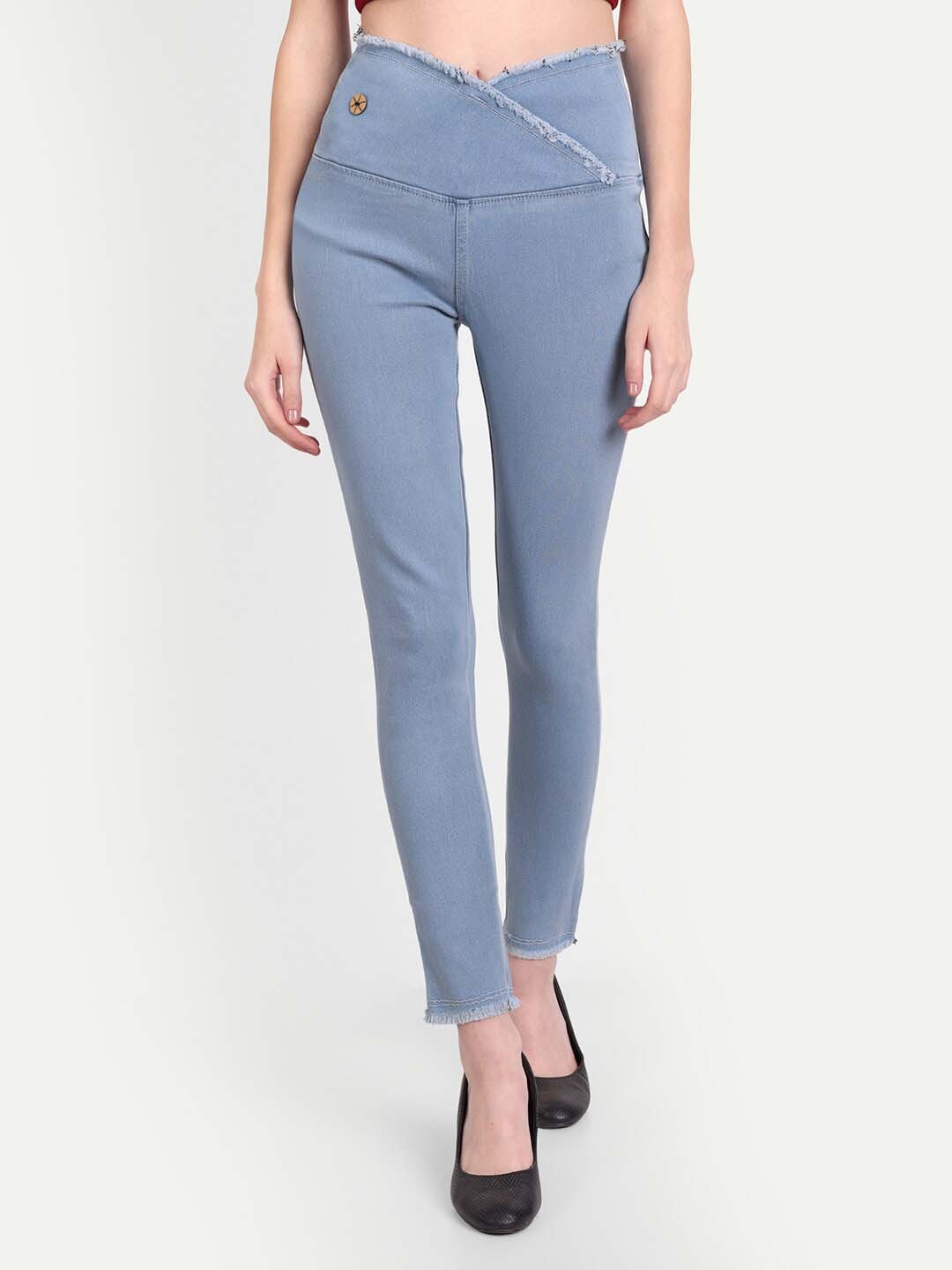 

BAESD Regular Fit Cotton Jeggings, Blue