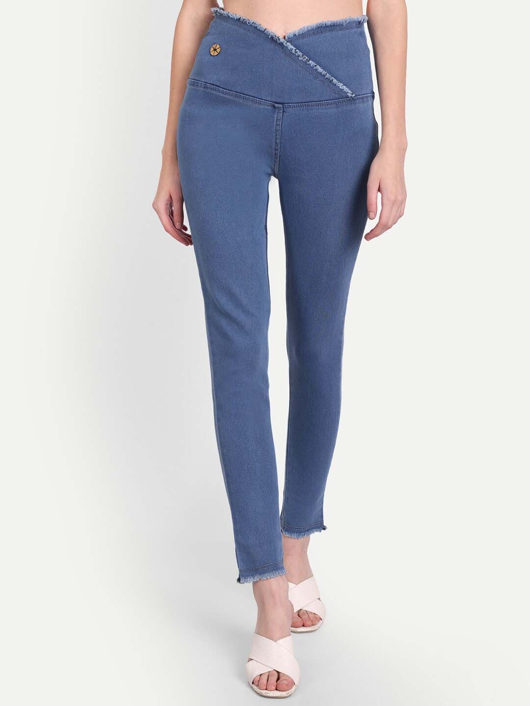 

BAESD Regular Fit Cotton Jeggings, Blue
