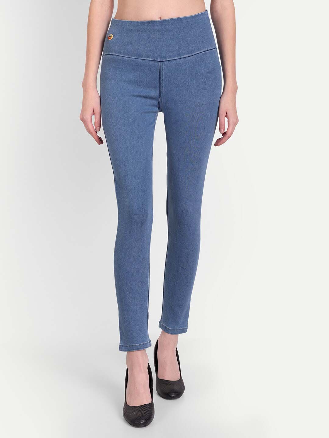 

BAESD Women Regular-Fit Cotton Denim Jeggings, Blue