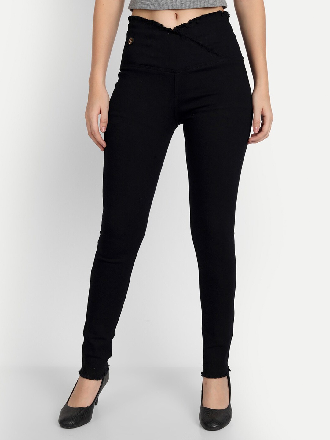 

BAESD Women Slim-Fit Cotton Denim Jeggings, Black