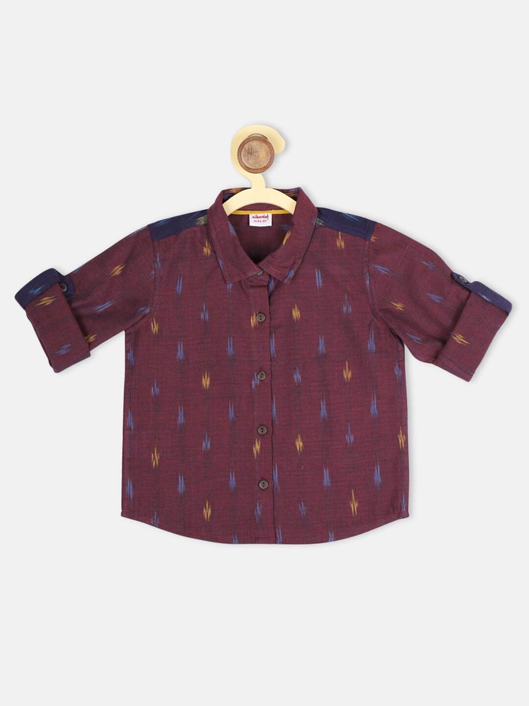 

Fabindia Infant Boys Conversational Printed Cotton Casual Shirt, Purple