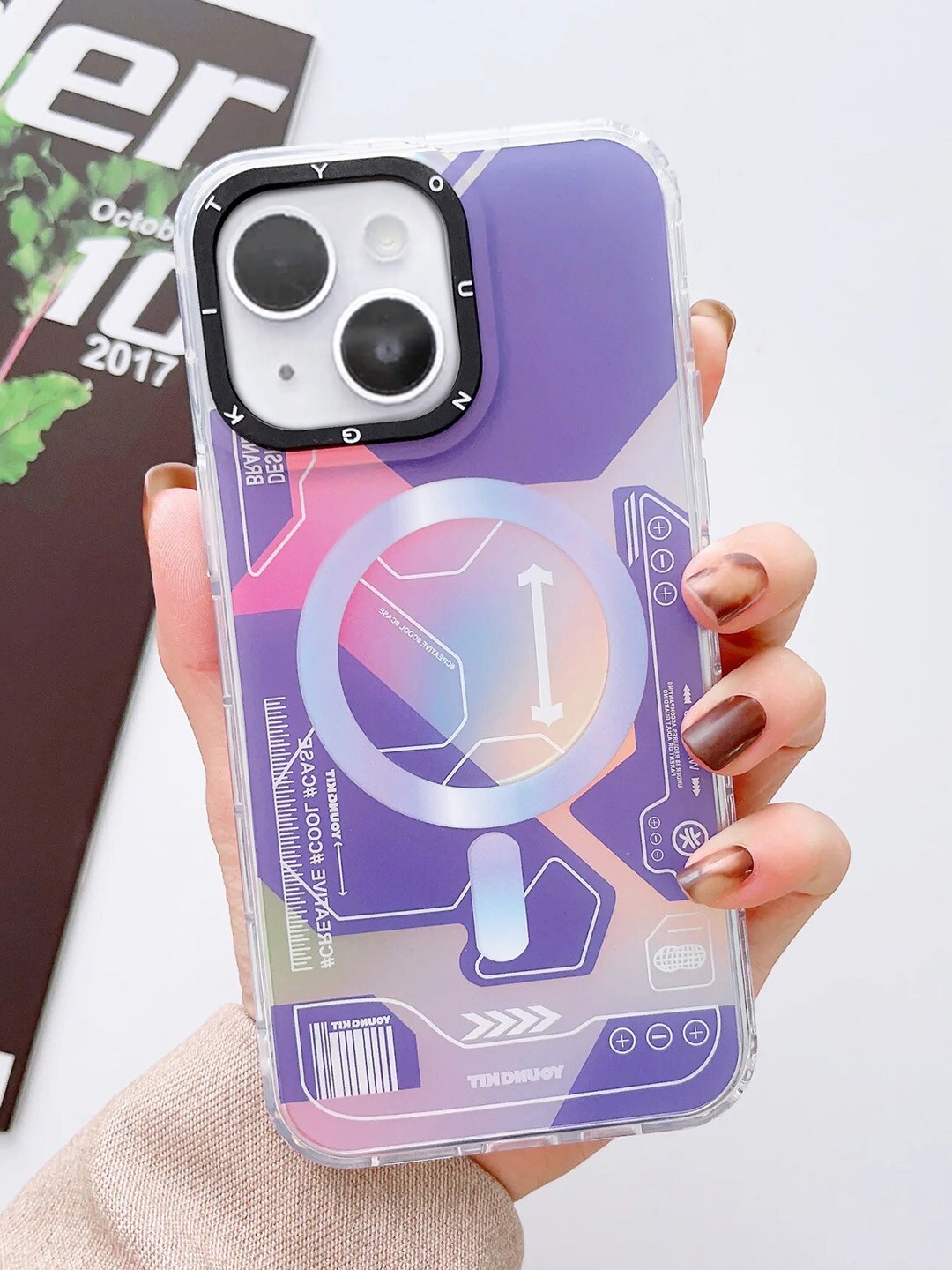 

TREEMODA Printed iPhone 14 Phone BackCover, Purple