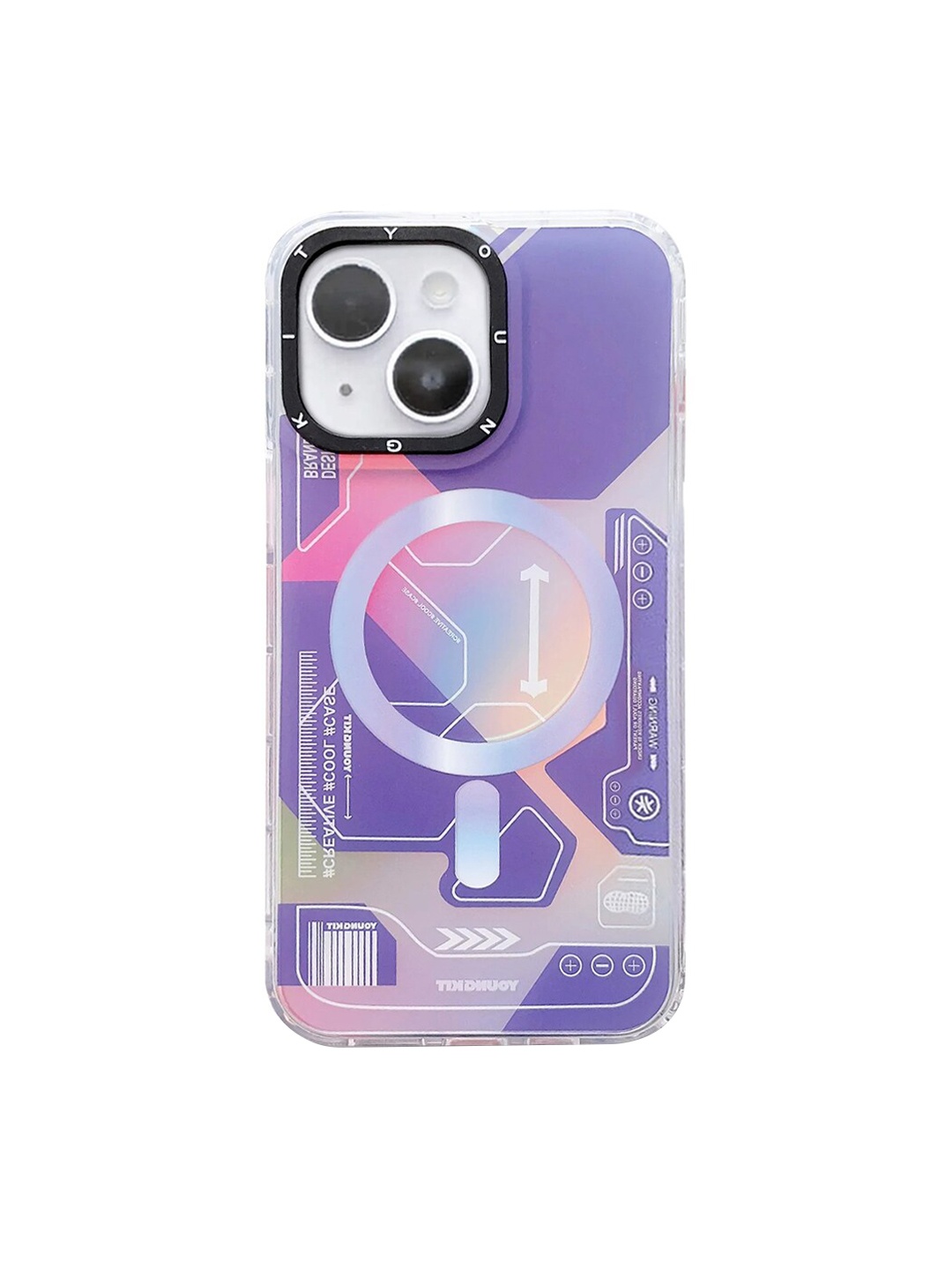 

TREEMODA Magsafe 3D Color Changing iPhone 13 Phone Back Case, Purple