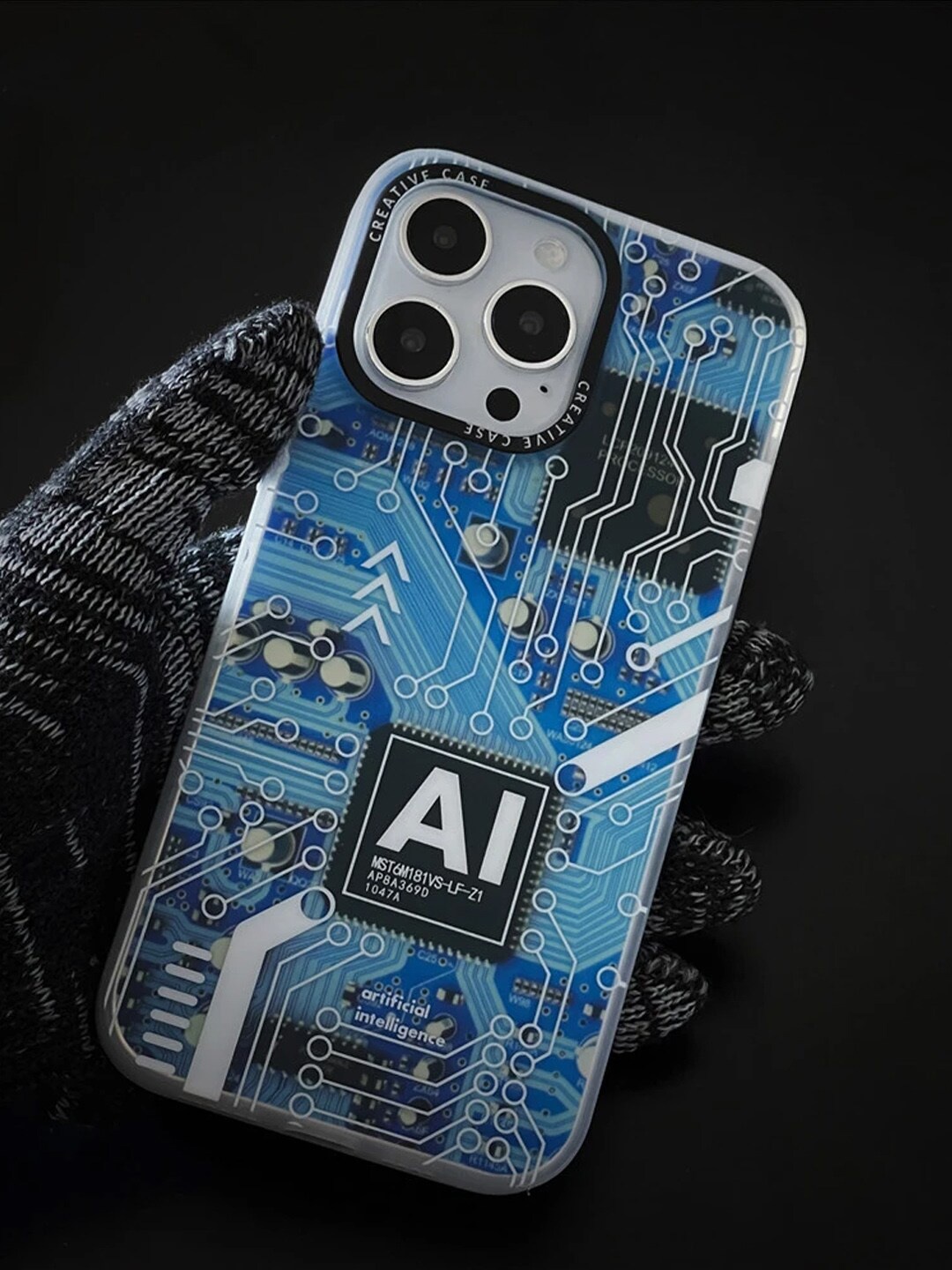 

TREEMODA Printed iPhone 13 Pro Phone Back Cover, Blue