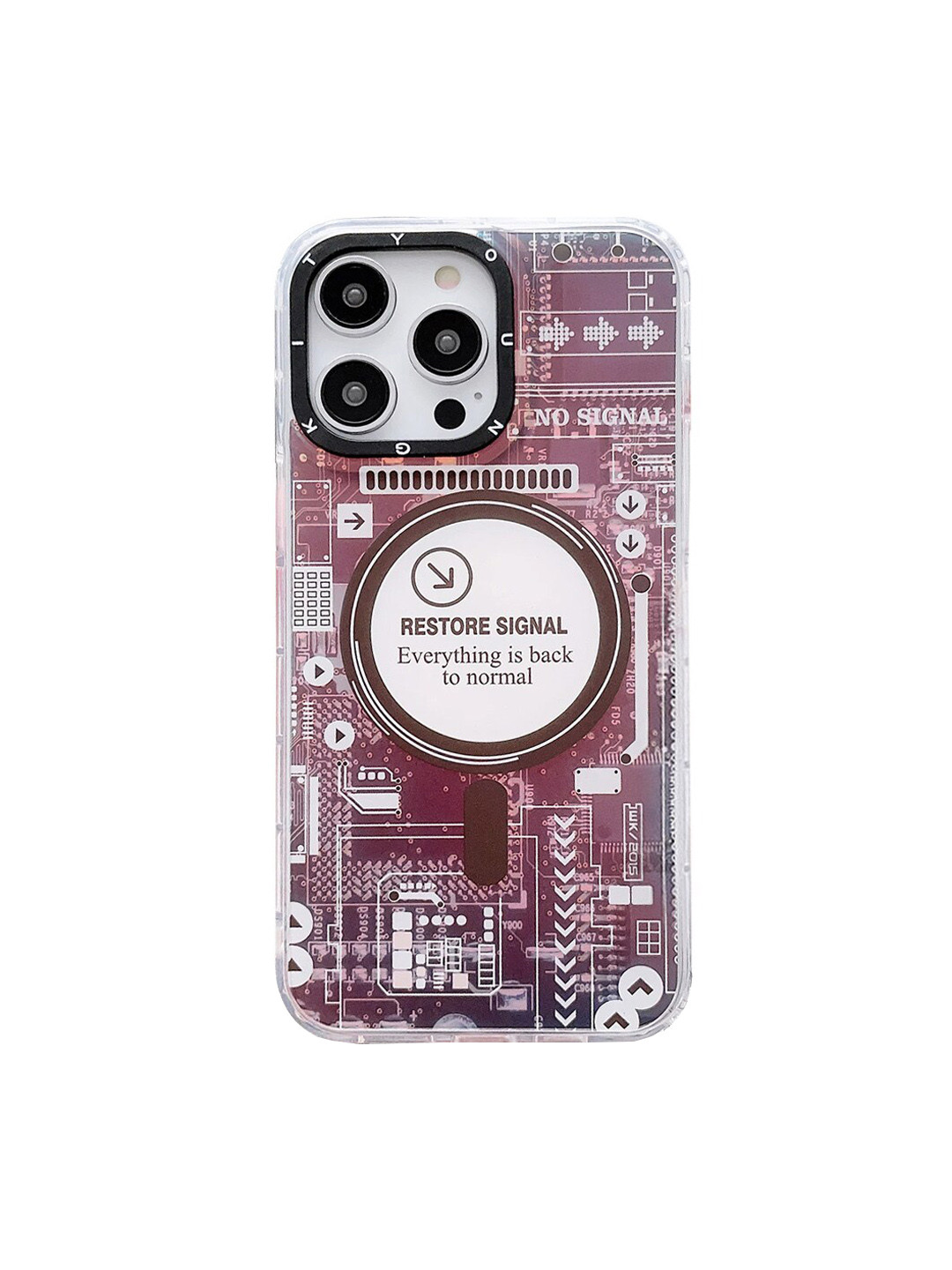 

TREEMODA Printed iPhone 13 Pro Phone Back Cover, Brown