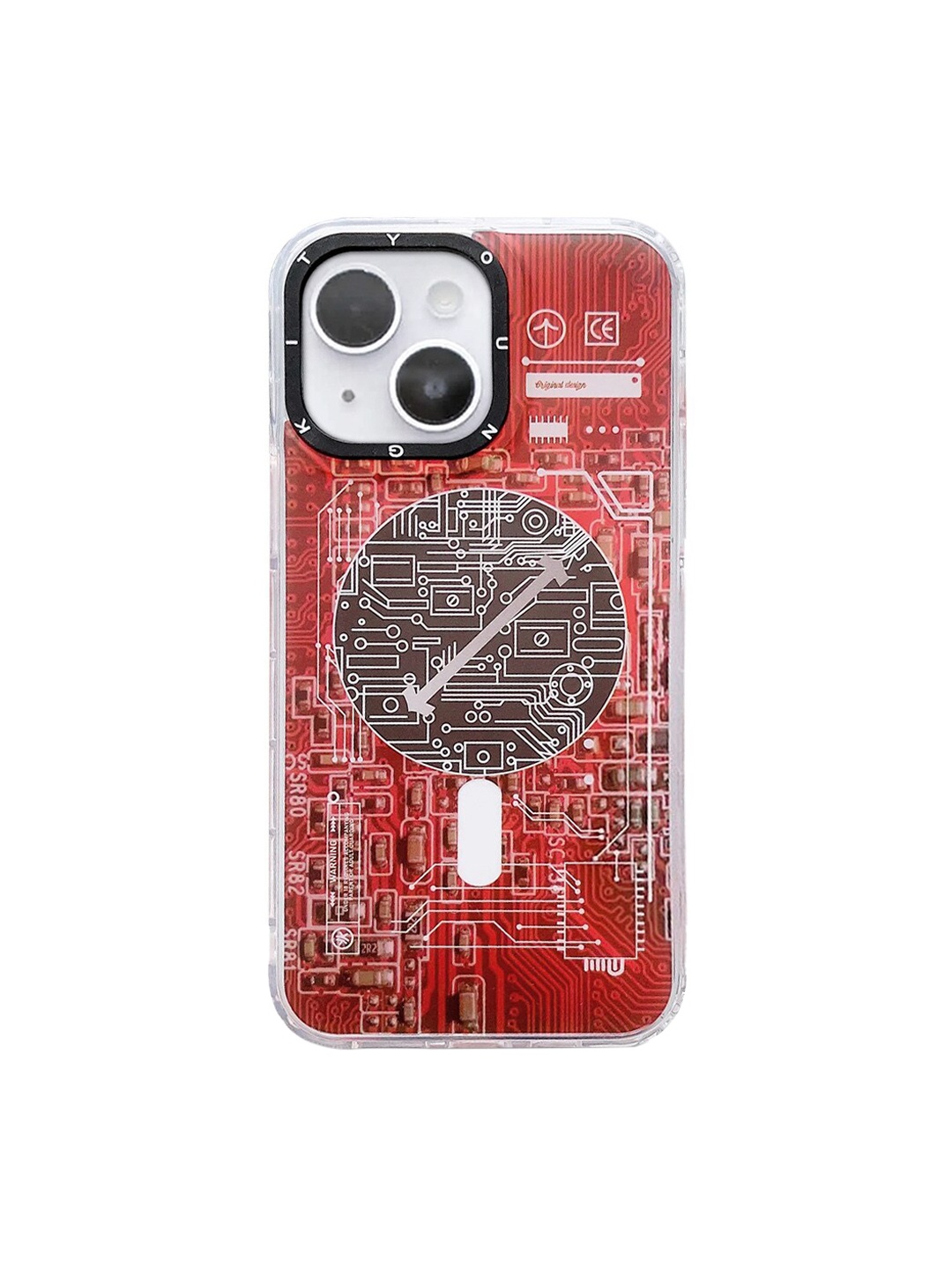 

TREEMODA Magsafe iPhone 13 Printed Mobile Back Case, Red