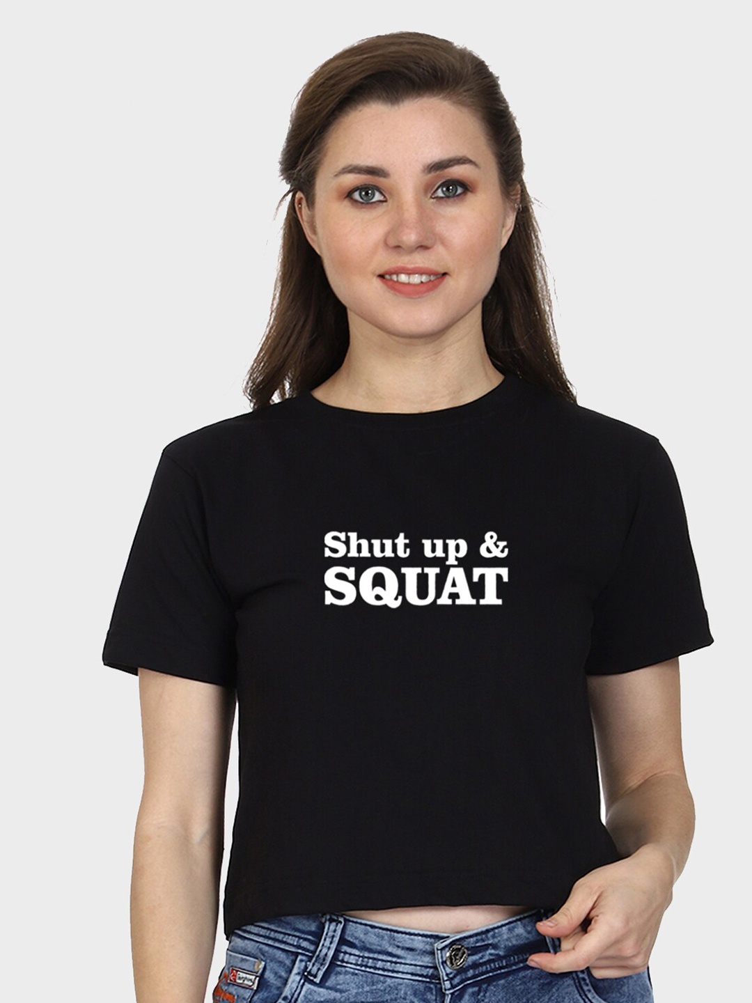 

T-SHIRT TRUCK Typography Printed Cotton T-shirt, Black