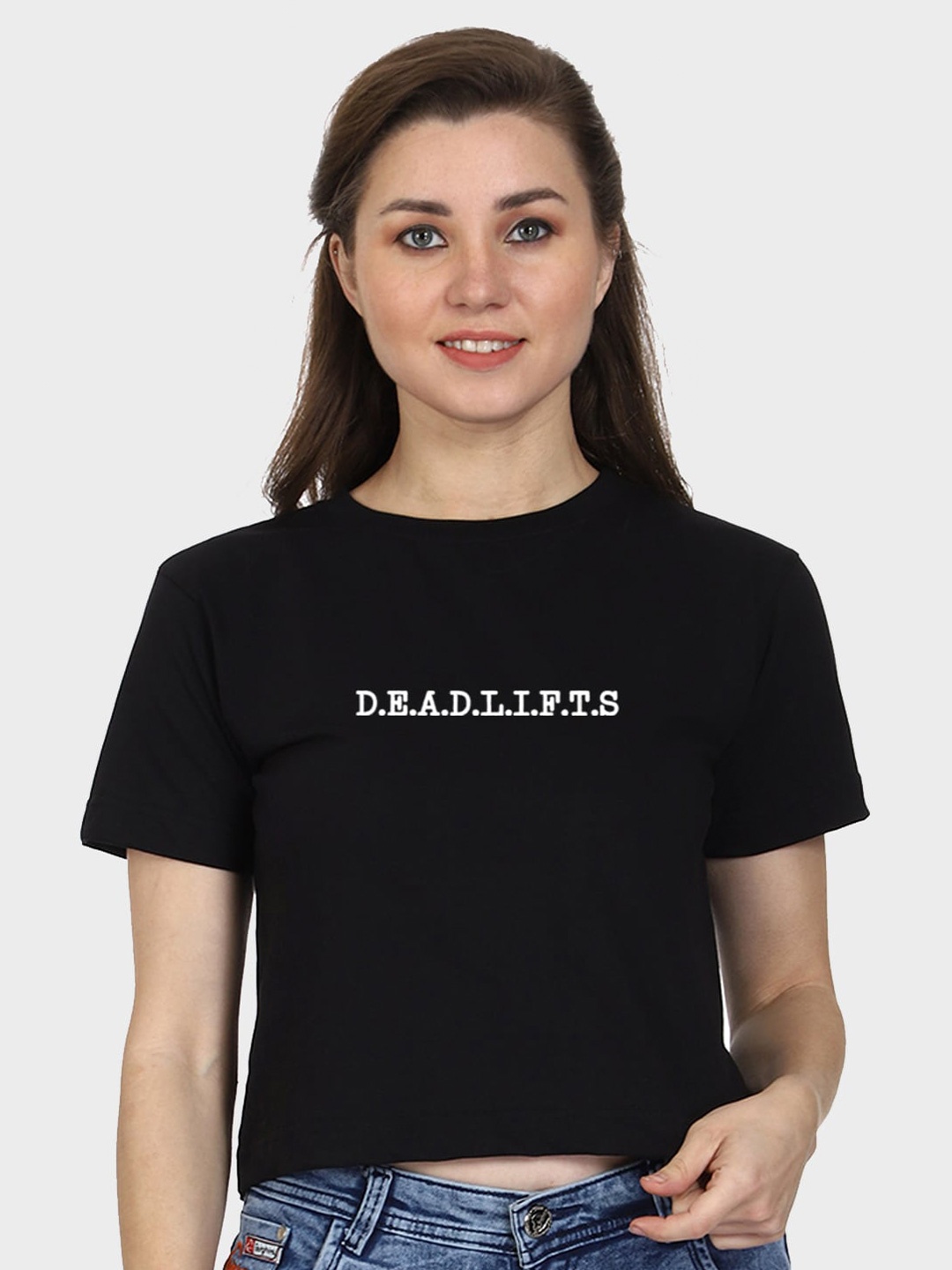 

T-SHIRT TRUCK Typography Printed Cotton T-shirt, Black