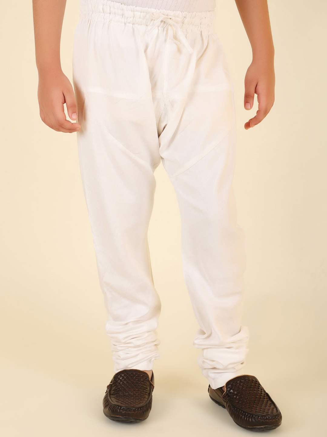 

Fabindia Boys Mid-Rise Loose-Fit Churidar, White