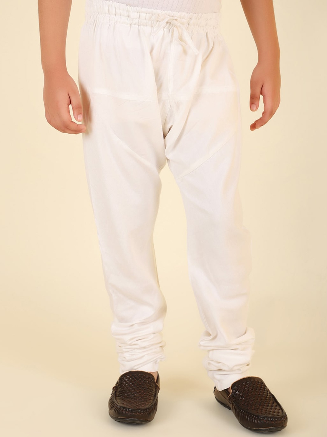 

Fabindia Boys Mid-Rise Loose-Fit Churidar, White