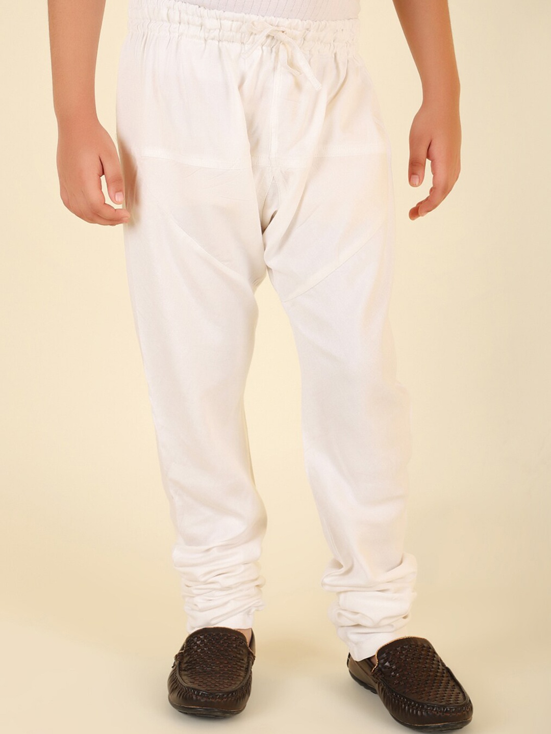 

Fabindia Boys Mid-Rise Loose-Fit Churidar, White