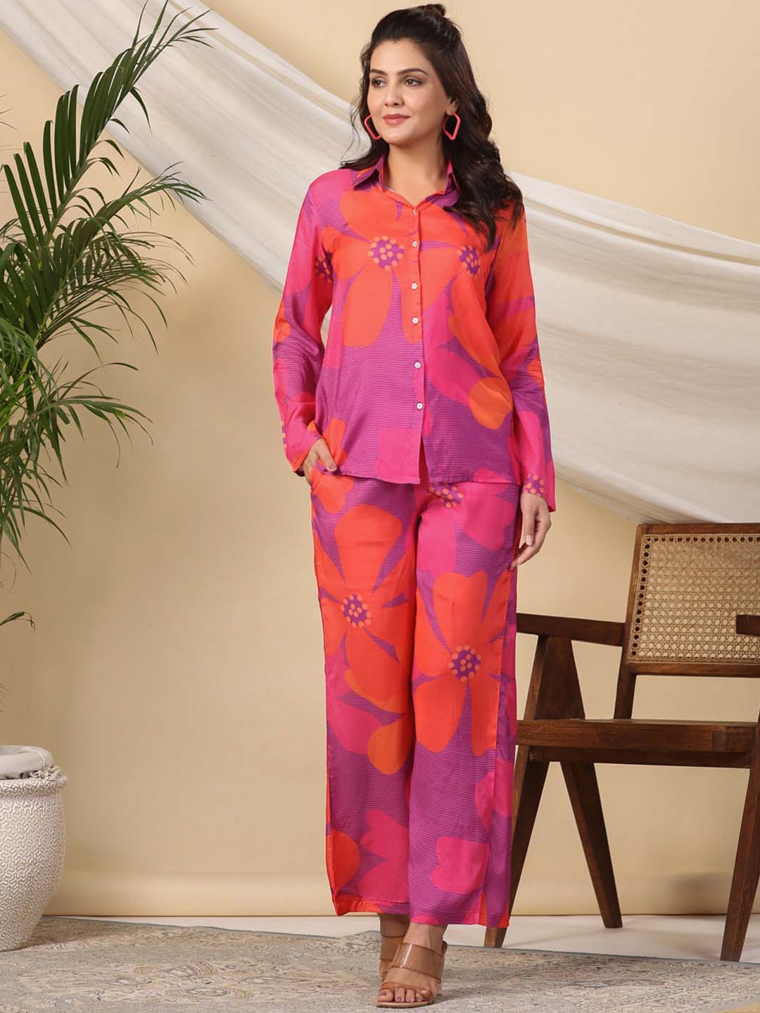 

Meena Bazaar Floral Printed Co-ord Set, Purple