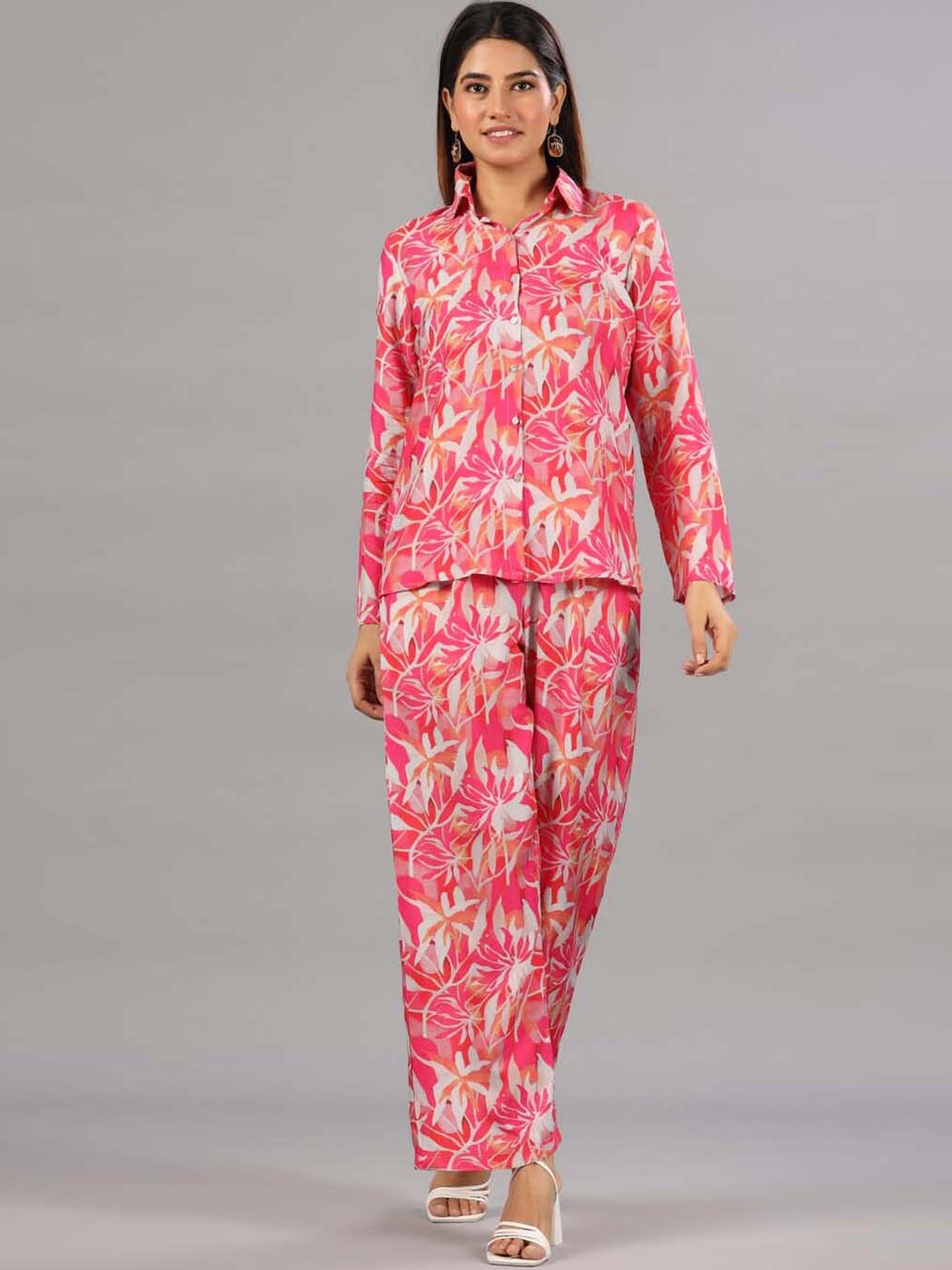 

Meena Bazaar Abstract Printed Co-ord Set, Pink