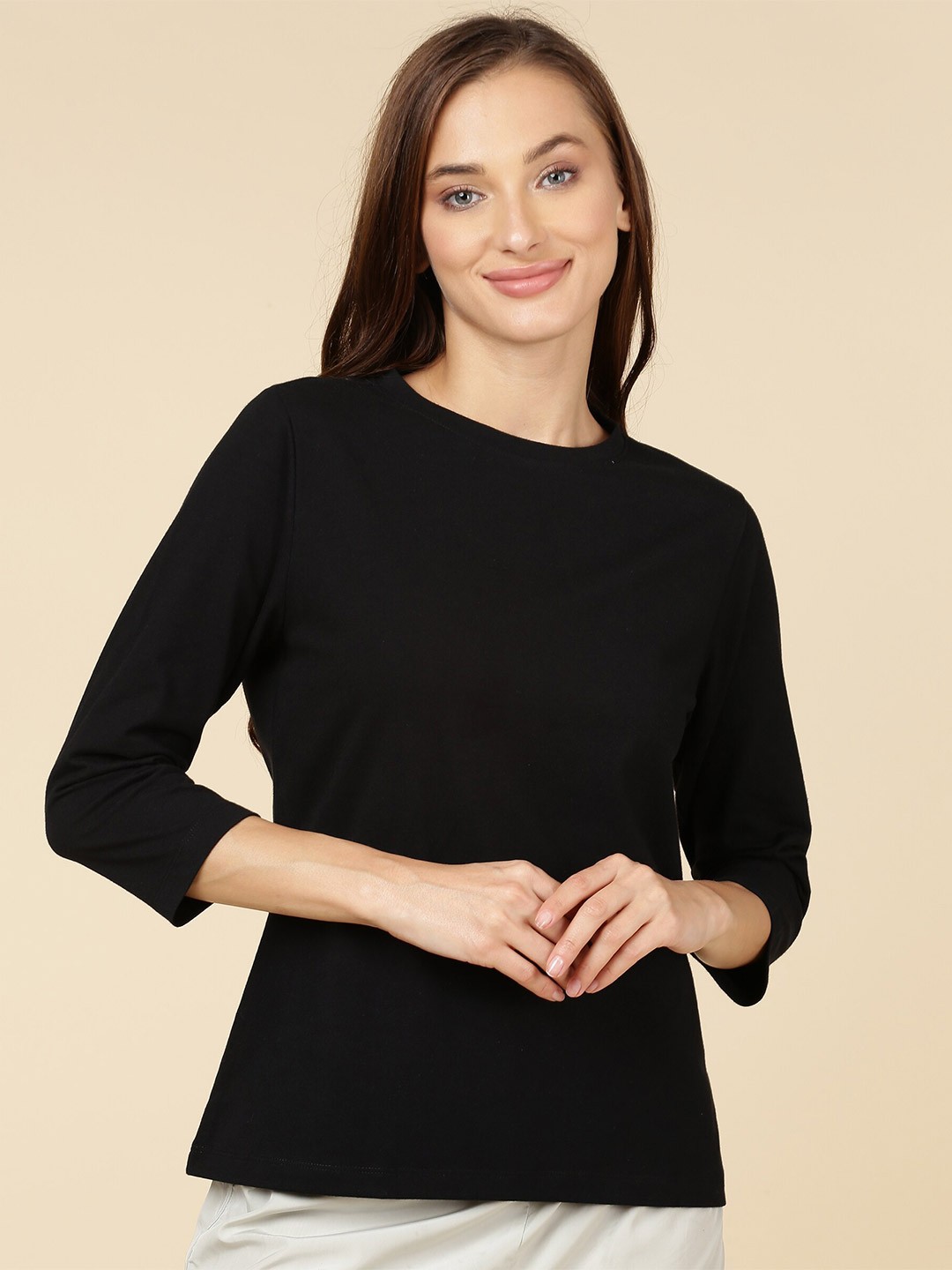 

SHARKTRIBE Boat Neck Slim Fit Cotton T-shirt, Black