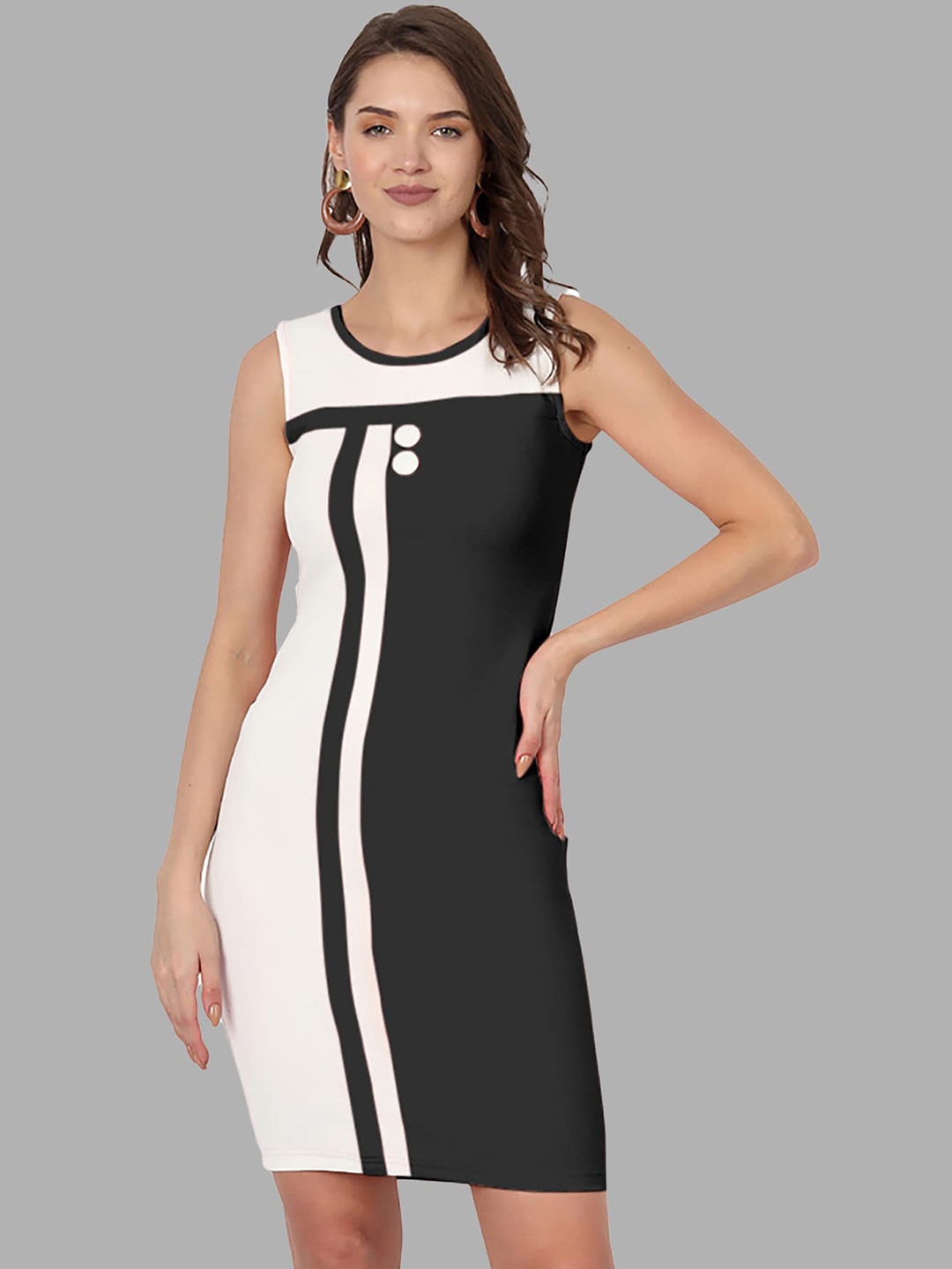 

LEE TEX Colourblocked Bodycon Dress, Black