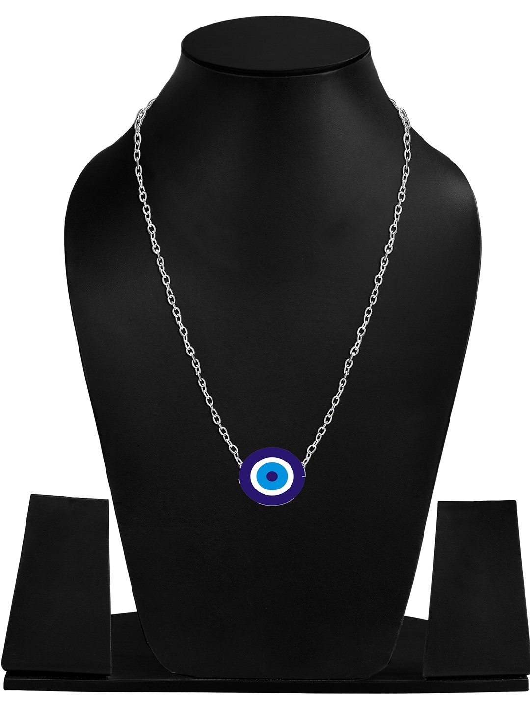 

Mikado Silver-Toned & Blue Necklace