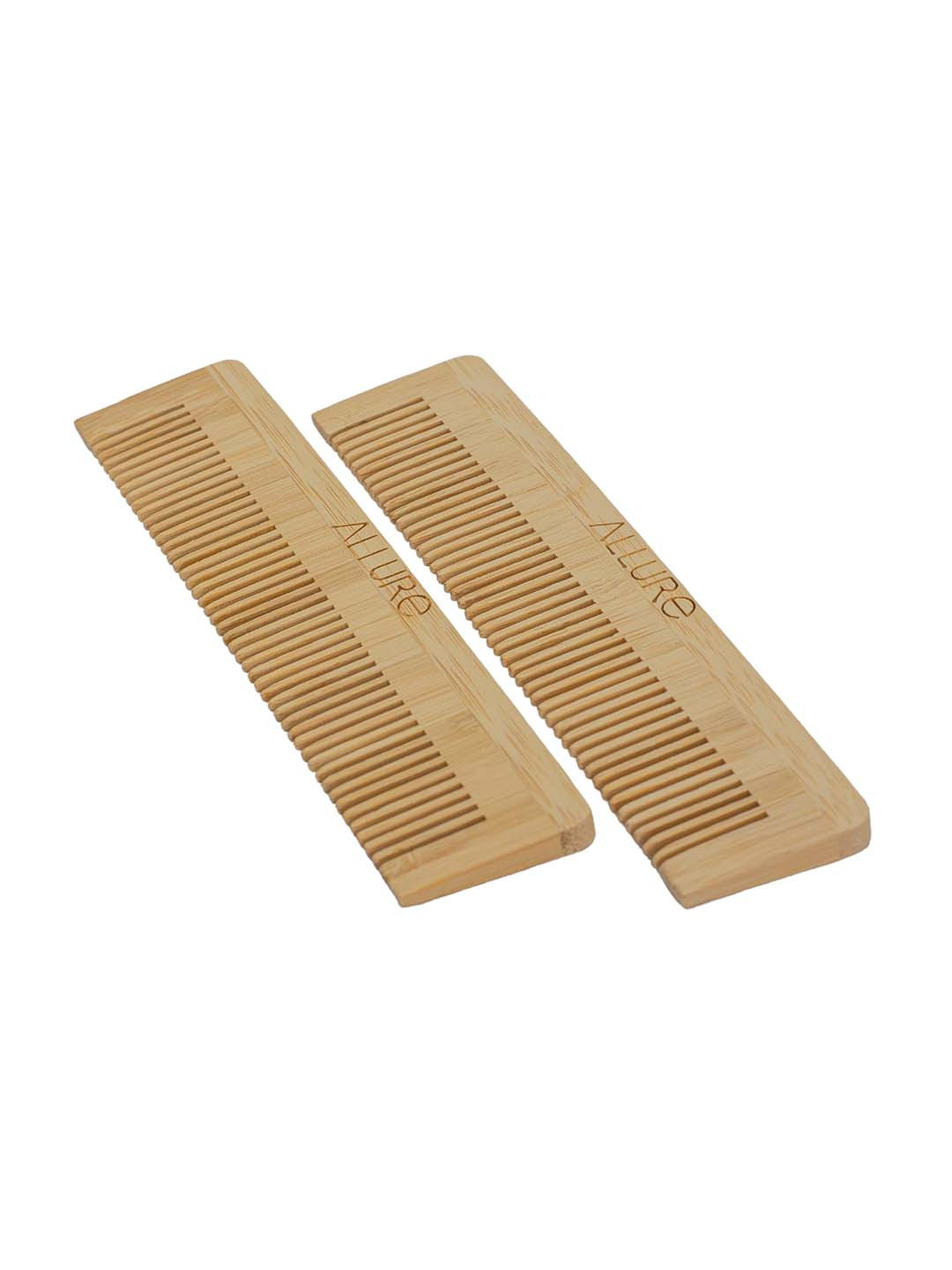 

ALLURE Set Of 2 Bamboo Pocket Combs, Beige