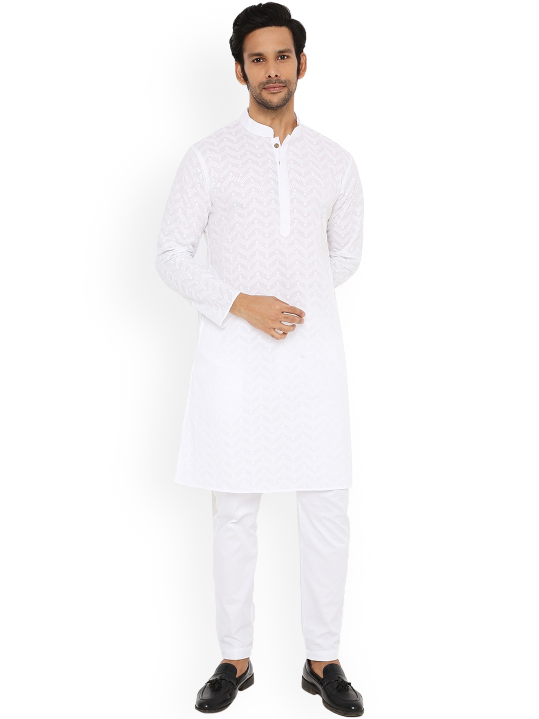 

Be Desi Ethnic Motifs Embroidered Cotton Kurta, White