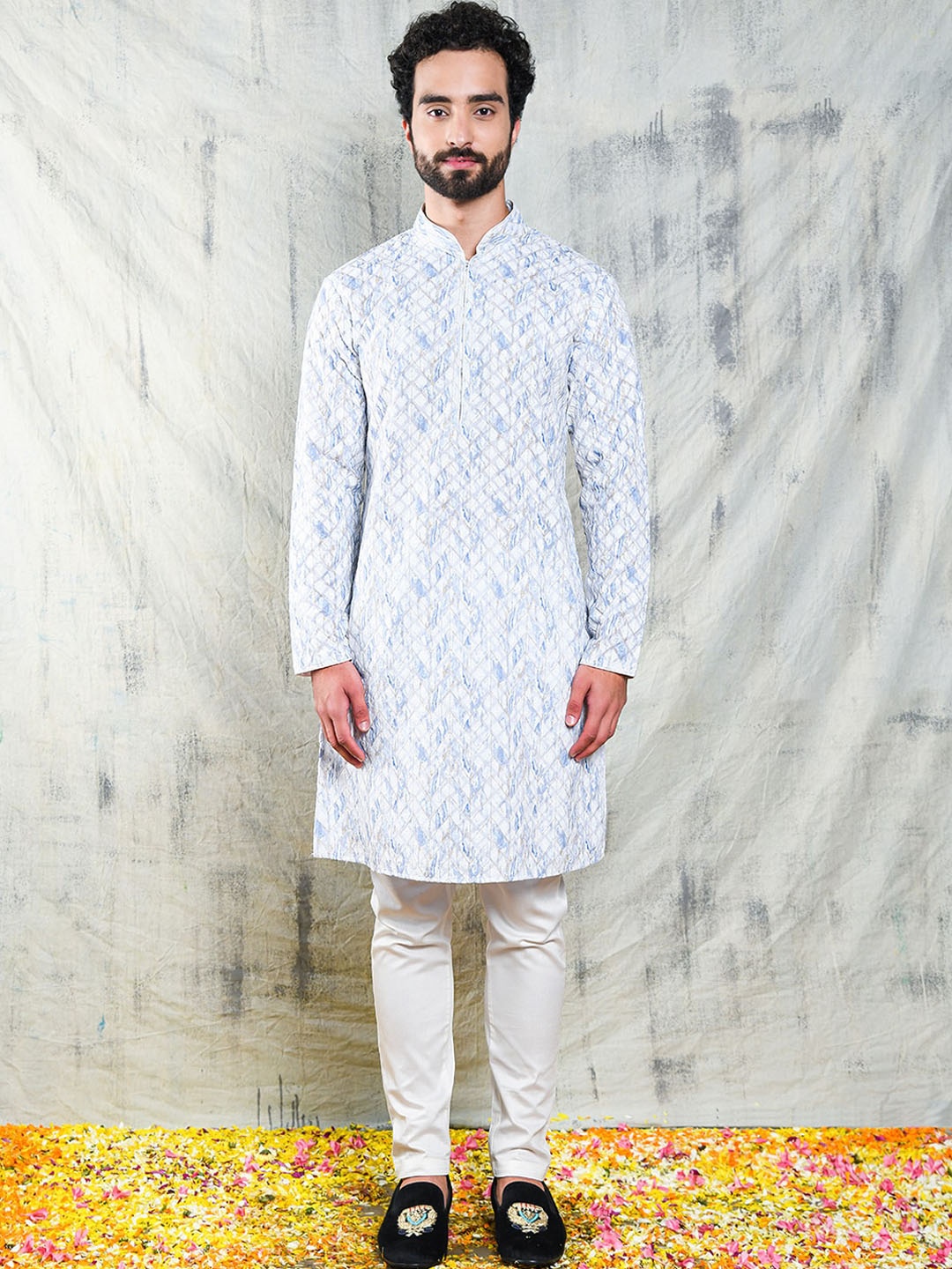 

Be Desi Ethnic Motifs Embroidered Cotton Kurta, Blue