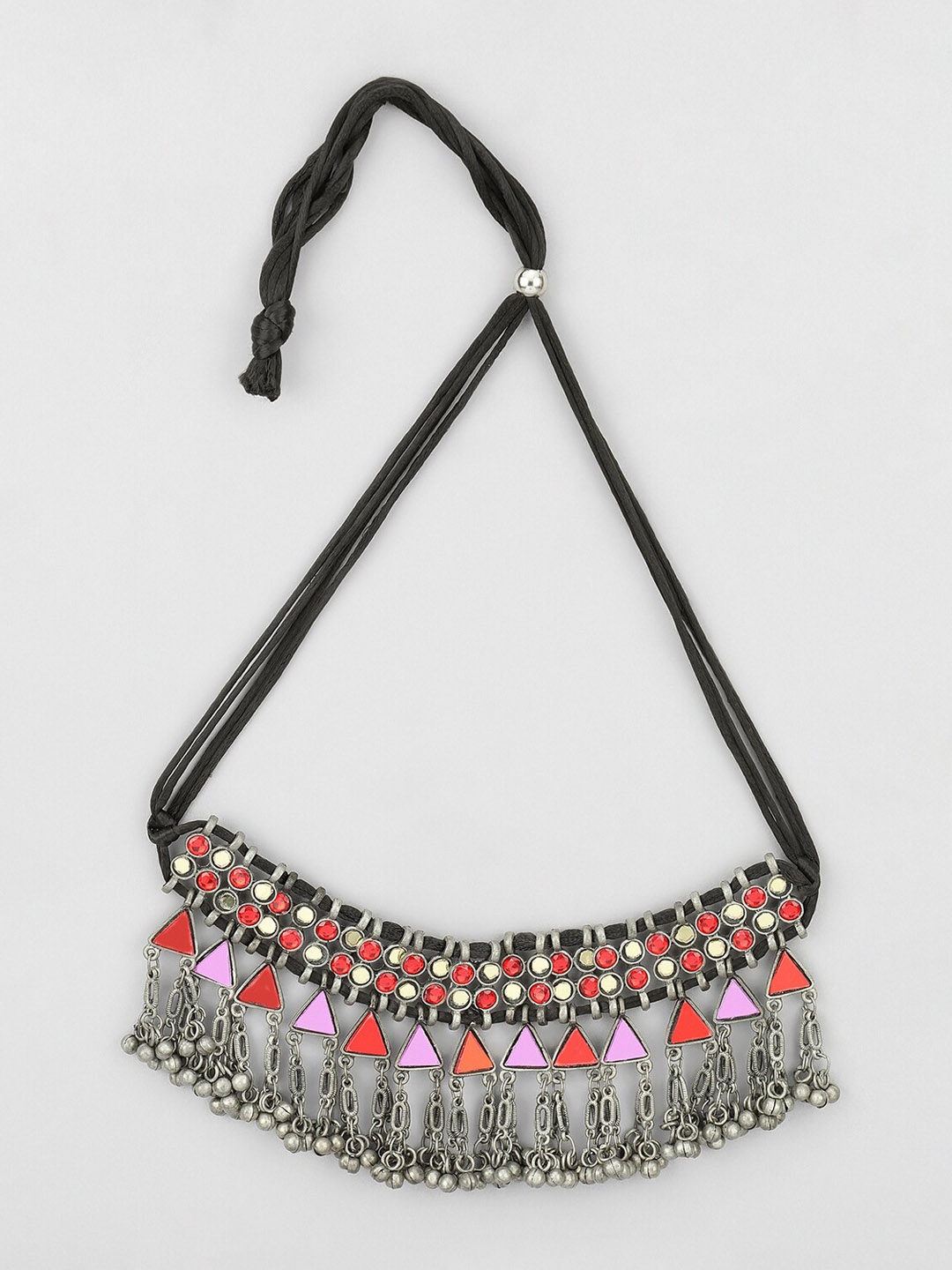 

Samridhi DC Silver-Plated Oxidised Necklace