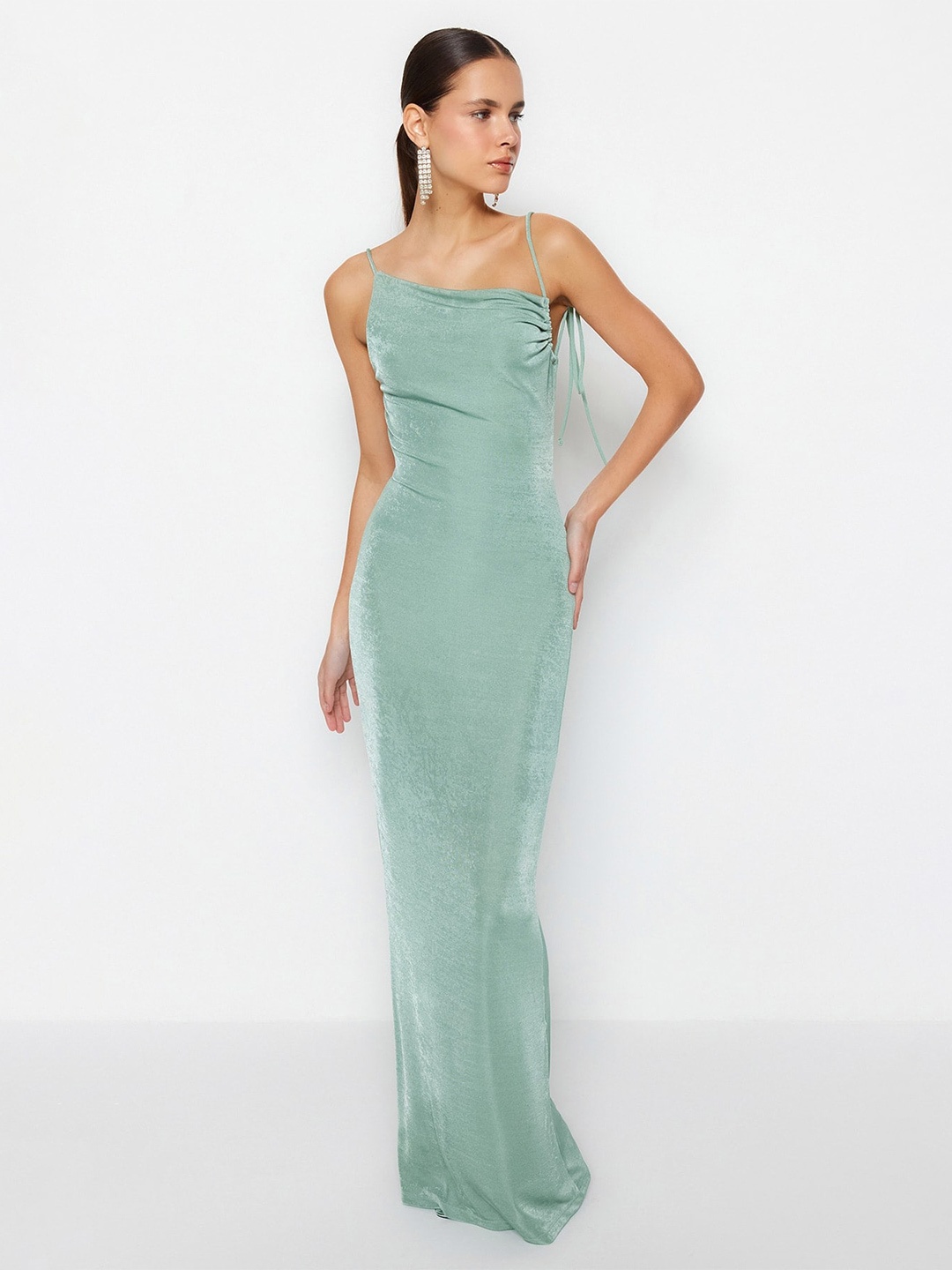 

Trendyol Shoulder Straps Maxi Dress, Green