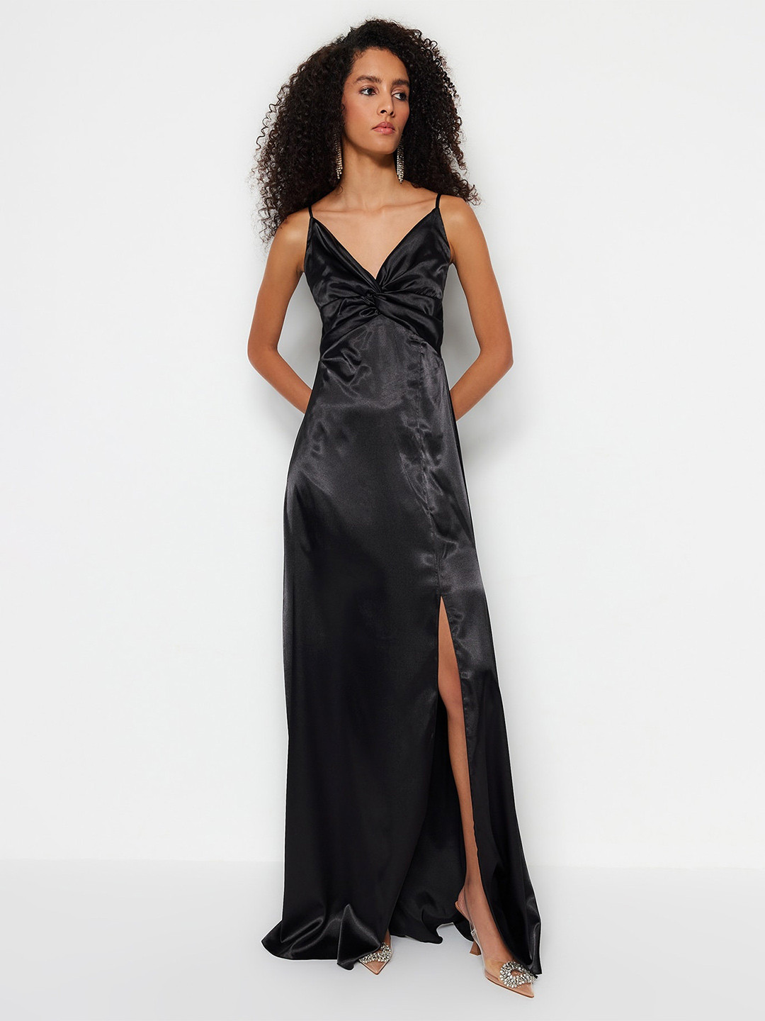 

Trendyol Shoulder Straps Maxi Dress, Black