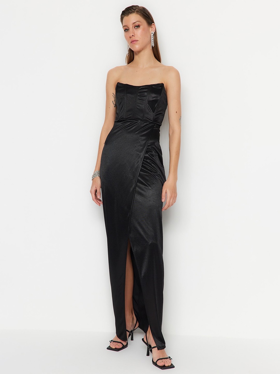 

Trendyol Strapless Maxi Dress, Black