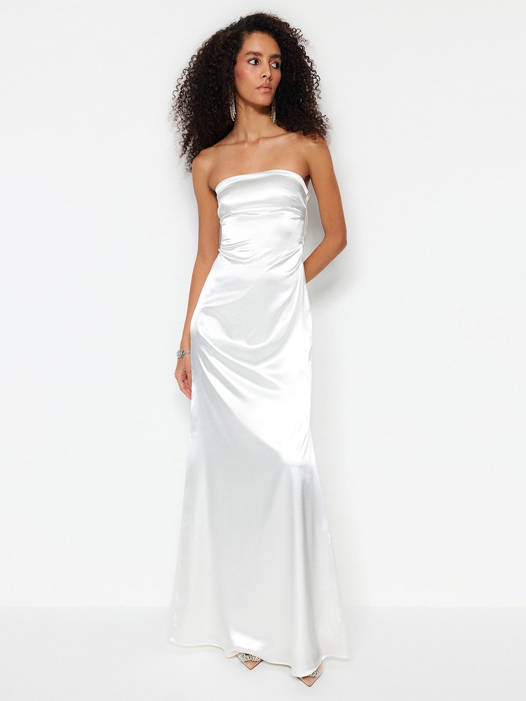 

Trendyol Strapless Maxi Dress, White