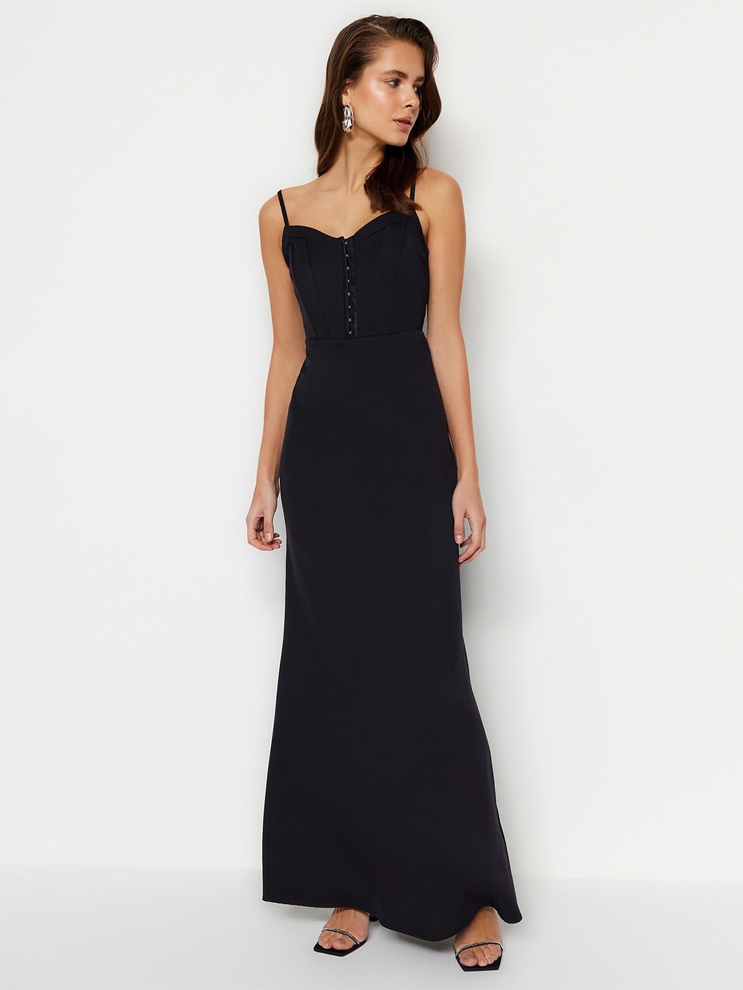 

Trendyol Spaghetti Strap Maxi Dress, Black