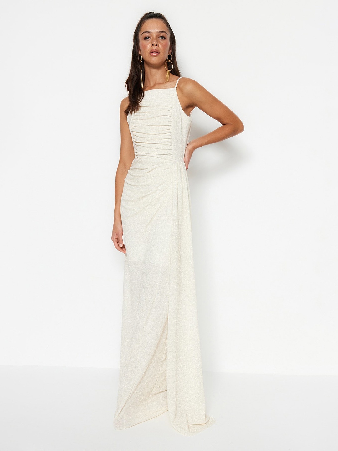 

Trendyol Shoulder Straps Backless Maxi Dress, White