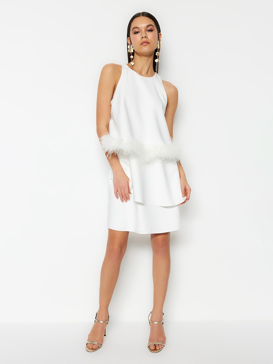 

Trendyol Layered A-Line Dress, White