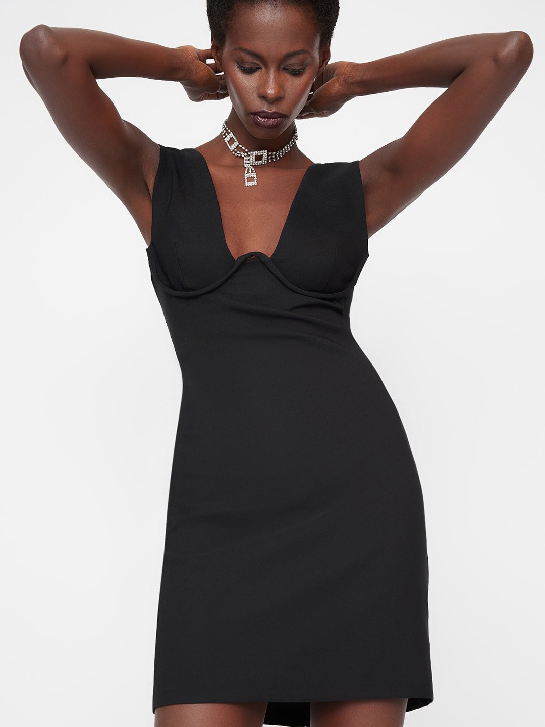 

Trendyol Empire Mini Dress, Black