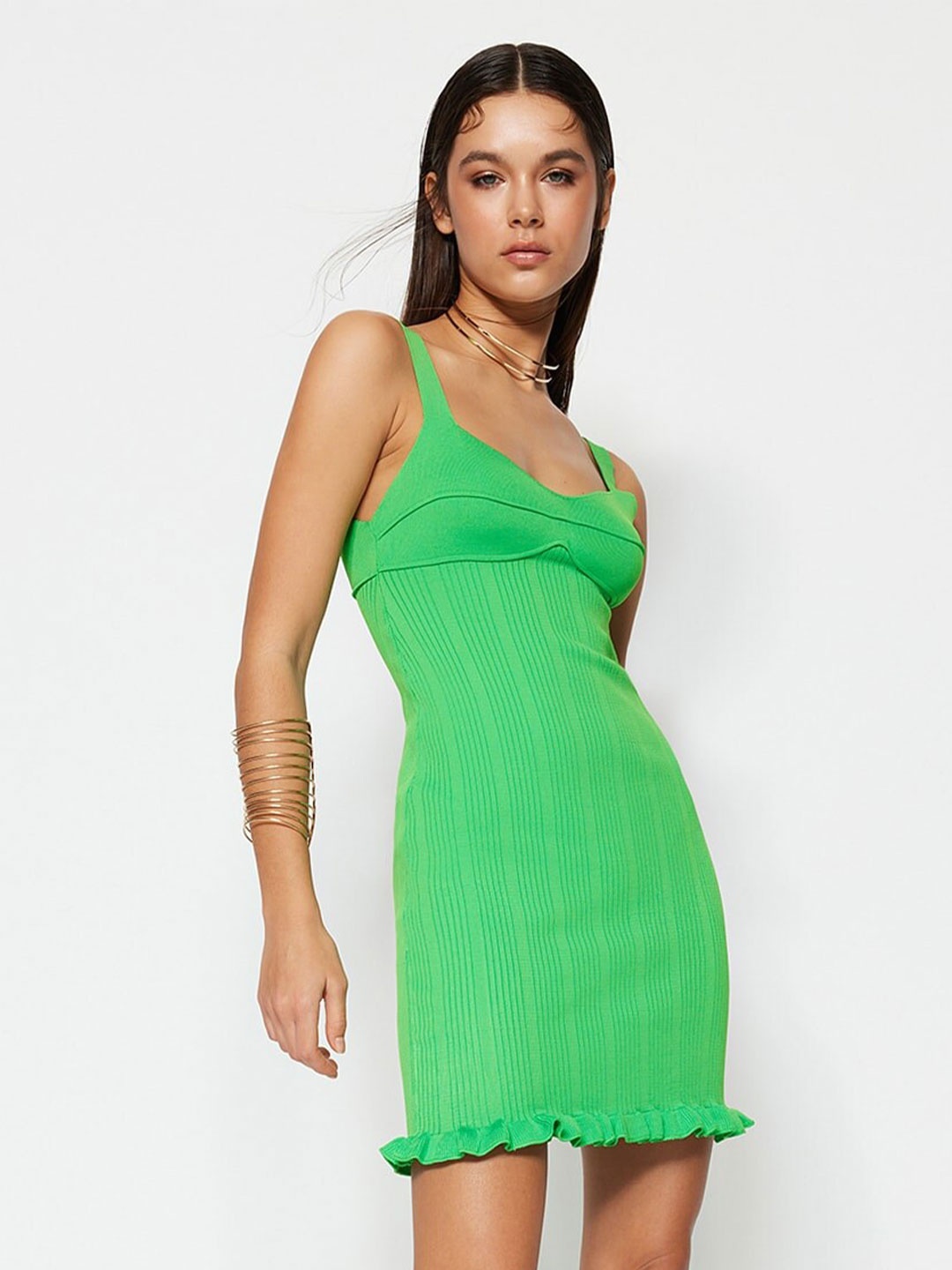 

Trendyol Sweetheart Neck Sleeveless Bodycon Dress, Na