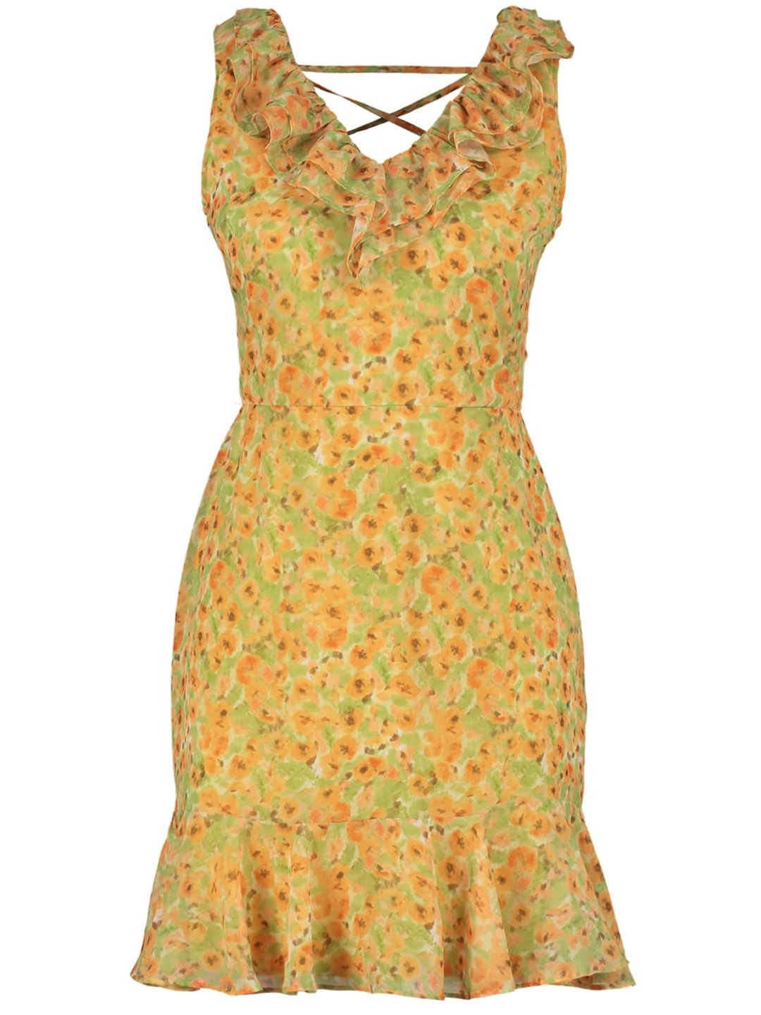 

Trendyol Floral Print Sheath Dress, Green