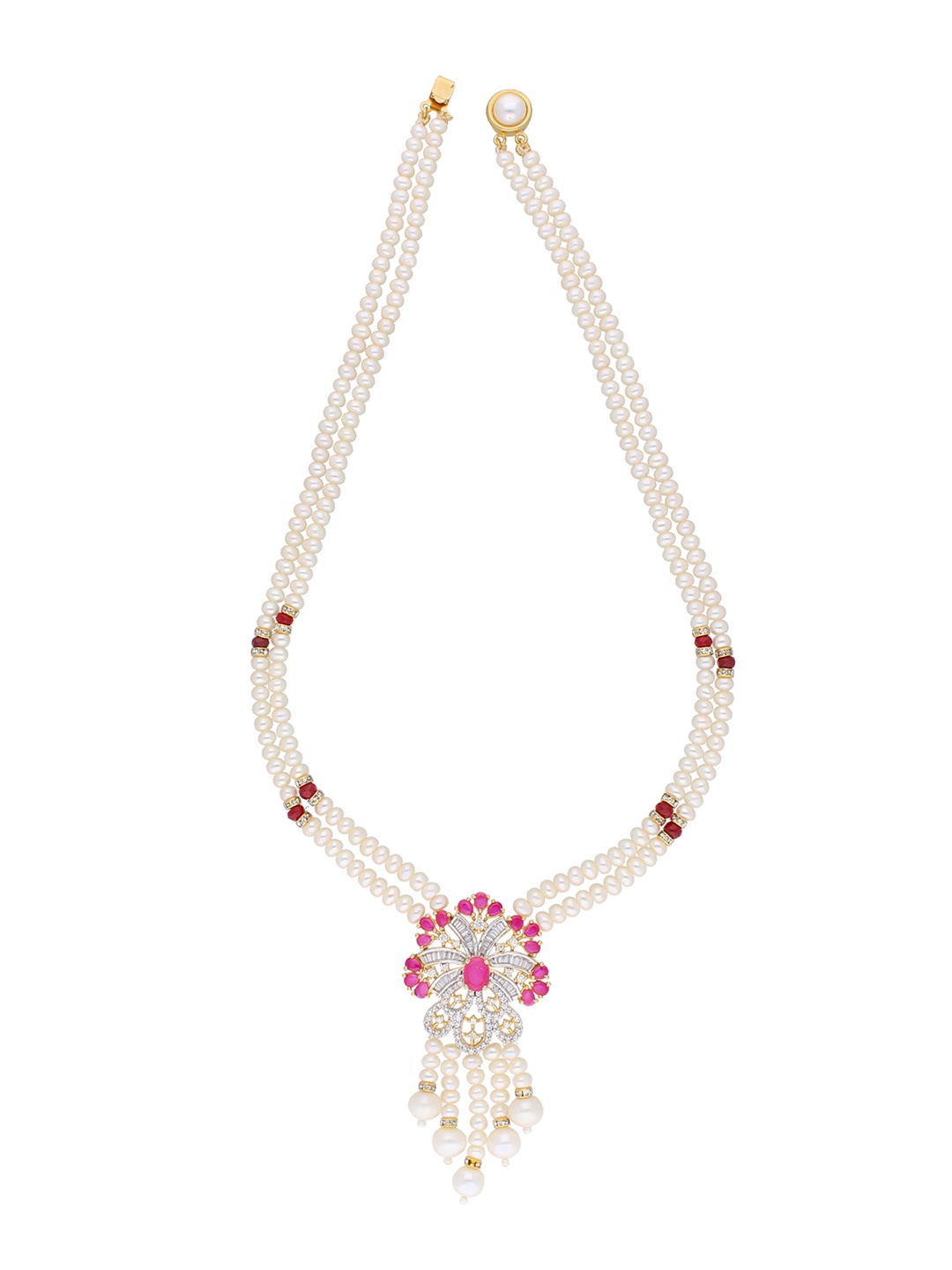 

Sri Jagdamba Pearls Dealer Gold-Plated Stone Studded & Beaded Jewellery Set