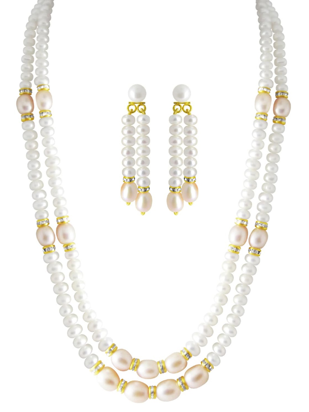 

Sri Jagdamba Pearls Dealer Gold-Plated Stone Studded & Beaded Jewellery Set