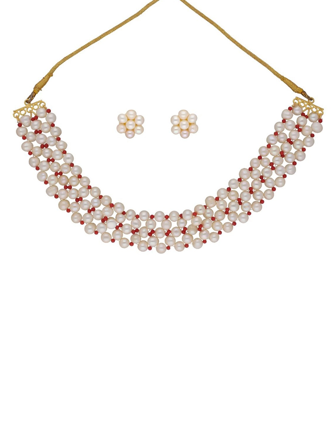 

Sri Jagdamba Pearls Dealer Gold-Plated Beaded Jewellery Set