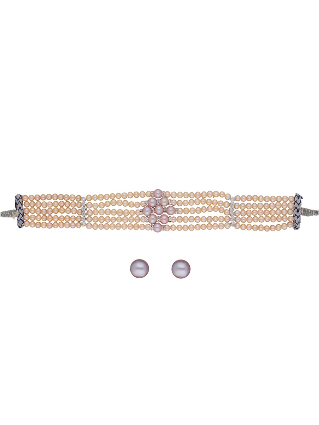 

Sri Jagdamba Pearls Dealer Jaahnavi Gold-Plated Pearls Beaded Jewellery Set
