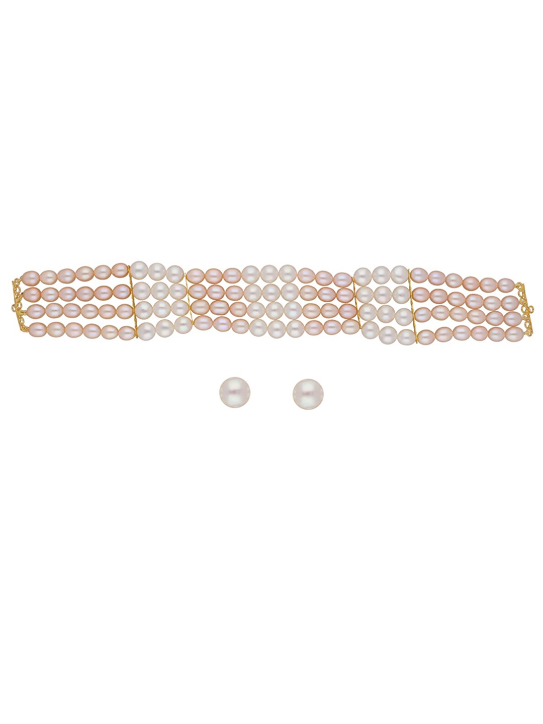 

Sri Jagdamba Pearls Dealer Gold-Plated Artificial Beaded Jewellery Set
