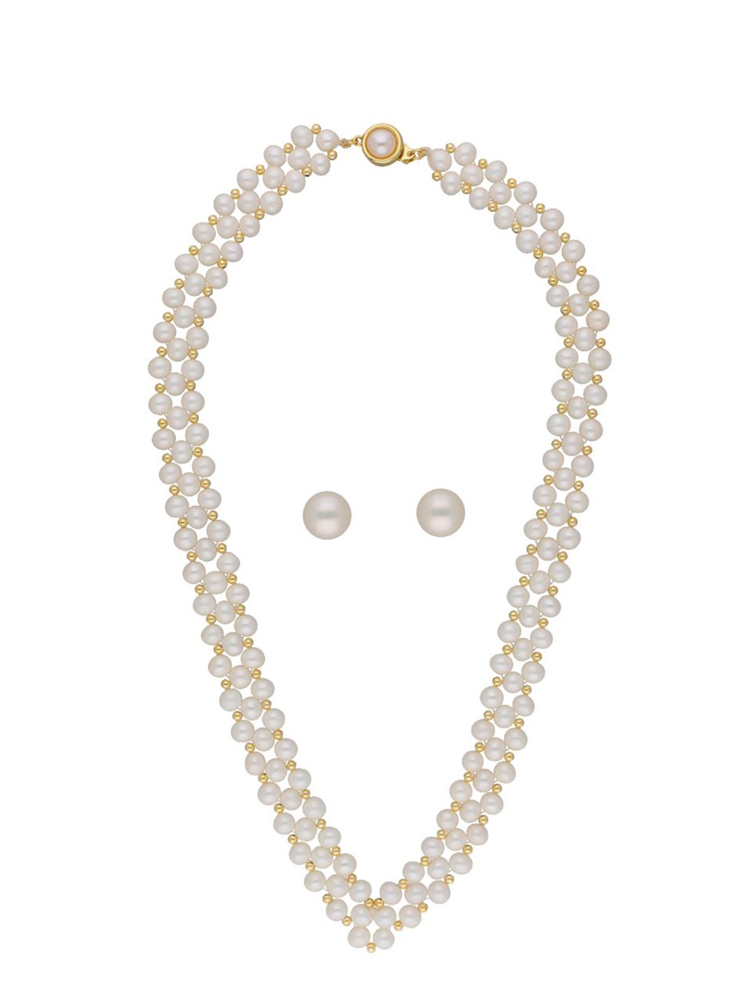 

Sri Jagdamba Pearls Dealer Gold-Plated Artificial Beaded Jewellery Set