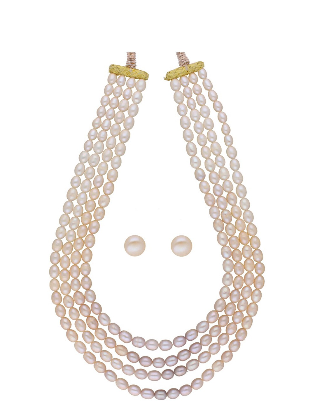 

Sri Jagdamba Pearls Dealer Gold-Plated Pearl Beaded Jewellery Set