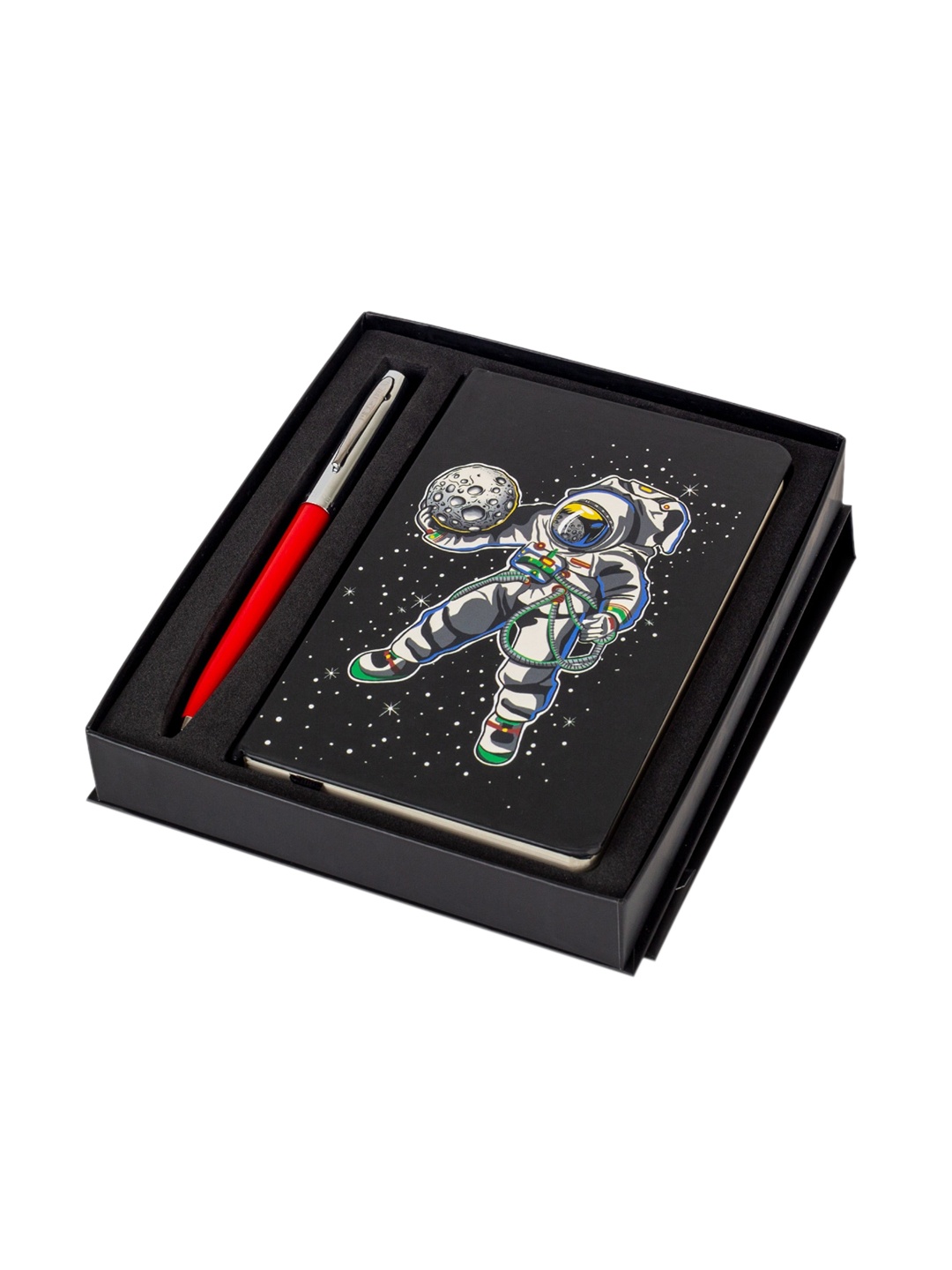 

Fisher Space Cap-O-Matic Ballpoint Pen With Chrome Trim and A6 Ruled Astronaut Notebook, Red