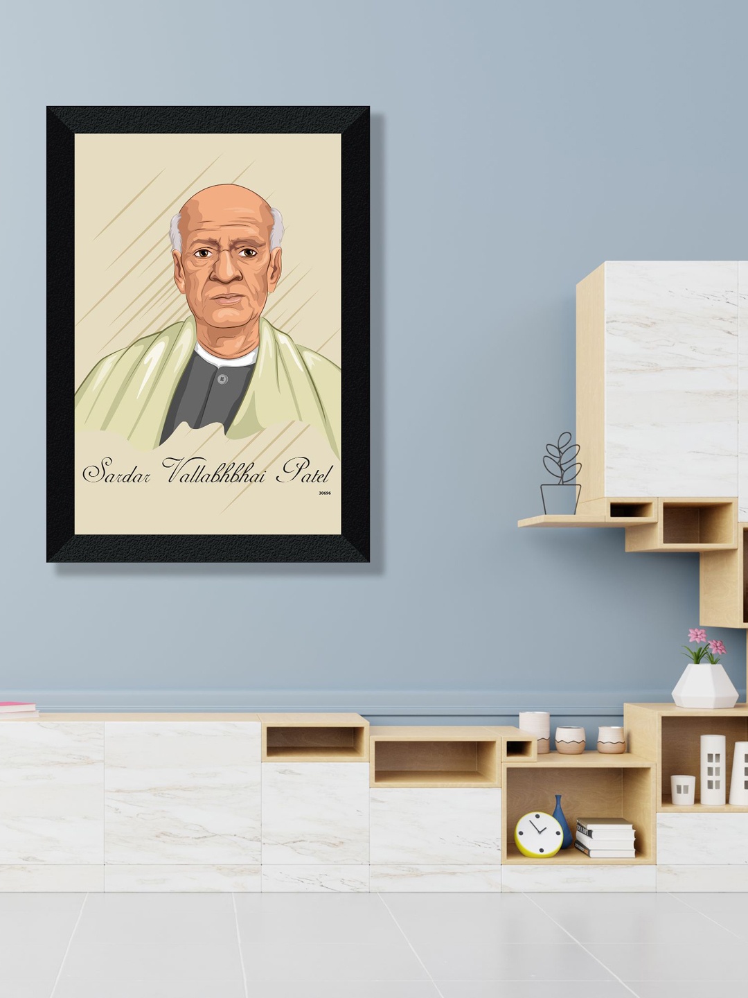 

SAF Green Freedom Fighter Sardar Vallabhbhai Patel Painting Wall Art