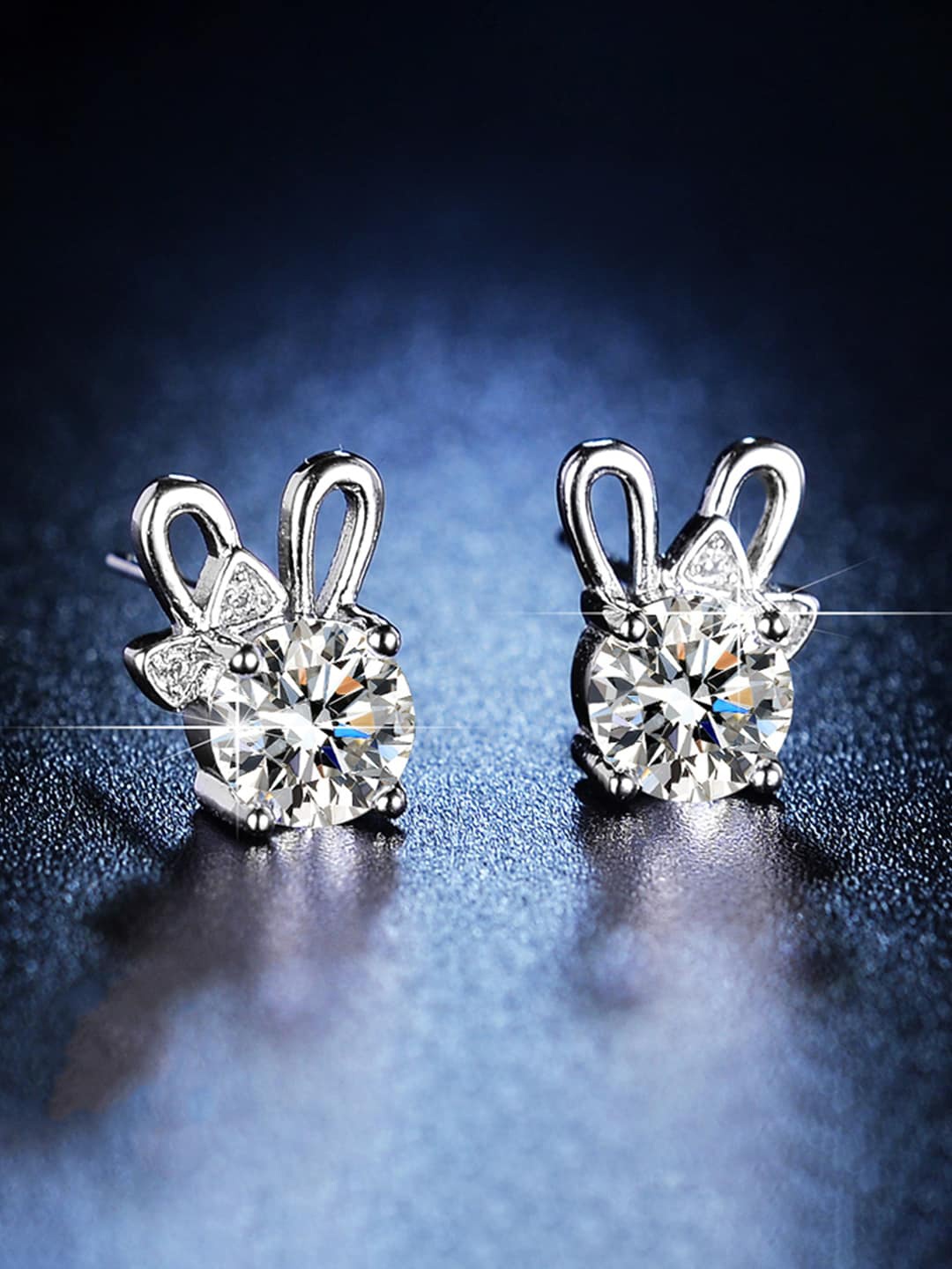 

Designs & You Silver-Plated Quirky Stud Earrings