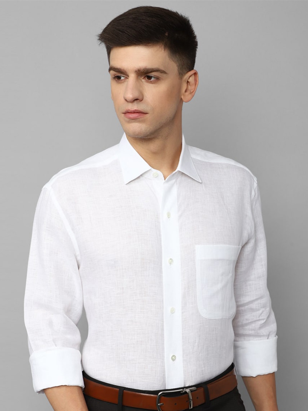 

Luxure by Louis Philippe Linen Formal Shirt, White