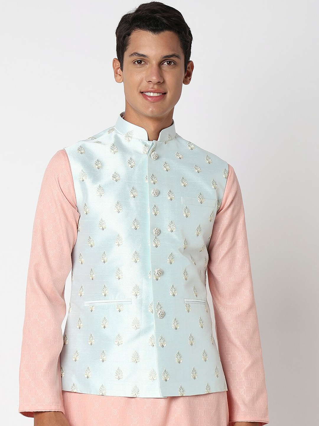 

Ethnicity Woven Design Nehru Jackets, Blue