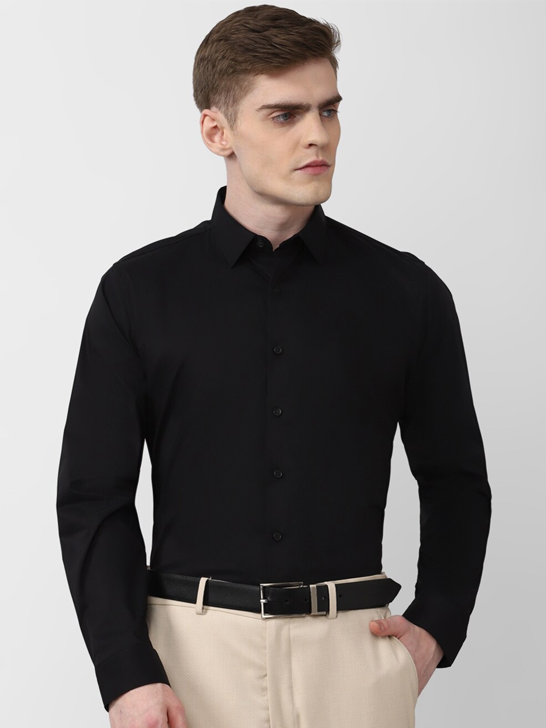 

Van Heusen Slim Fit Formal Shirt, Black