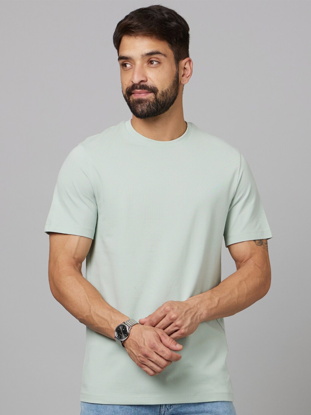 

Celio Round Neck Cotton T-shirt, Green